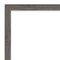 Amanti Art Non-Beveled Wood Wall Mirror, Regis Barnwood Grey Narrow Frame